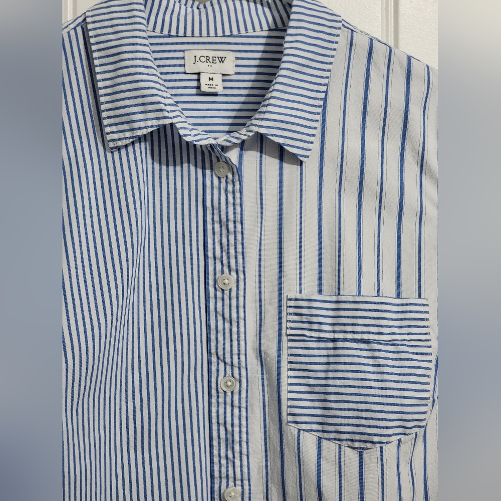 Striped cotton-blend poplin shirt in signature fit, M - Picture 3 of 5